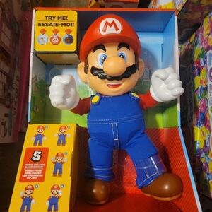 Nintendo Mario Action Figure - Red, Blue, and White